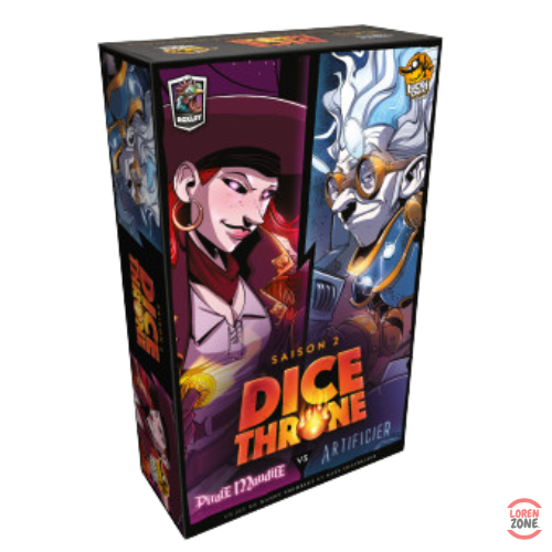 Dice Throne S2 Pirate Maudite vs Artificier - boîte du jeu de duel asymétrique Lucky Duck Games