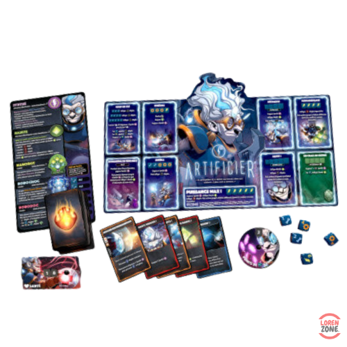 Dice Throne S2 Pirate Maudite vs Artificier - plateaux personnages et cartes héros
