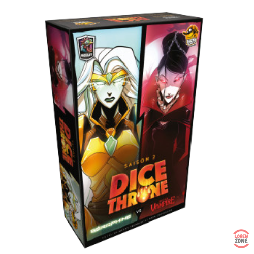 Dice Throne S2 Séraphine vs Reine Vampire - boîte du jeu de duel asymétrique Lucky Duck Games