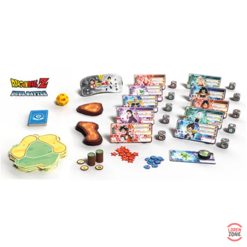 Dragon Ball Z Duel Battle - contenu : figurines guerriers Z, plateau de combat, cartes capsules