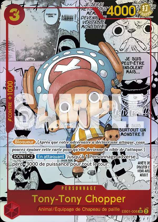 Carte One Piece Tony-Tony Chopper EB01-006 SR The Best Neuf FR LorenZone