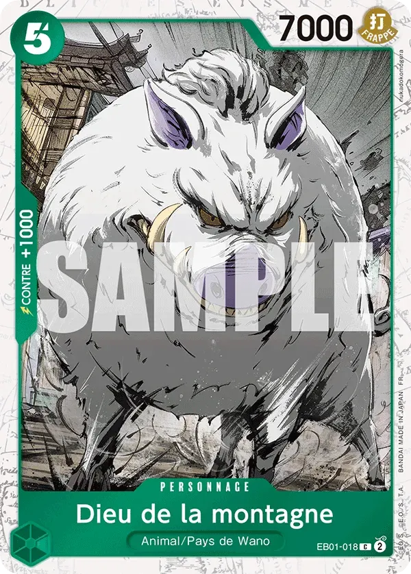 Carte One Piece Dieu de la montagne V2 - PRB02 - FR EB01-018 Commune Foil The Best Vol.2 Neuf FR LorenZone