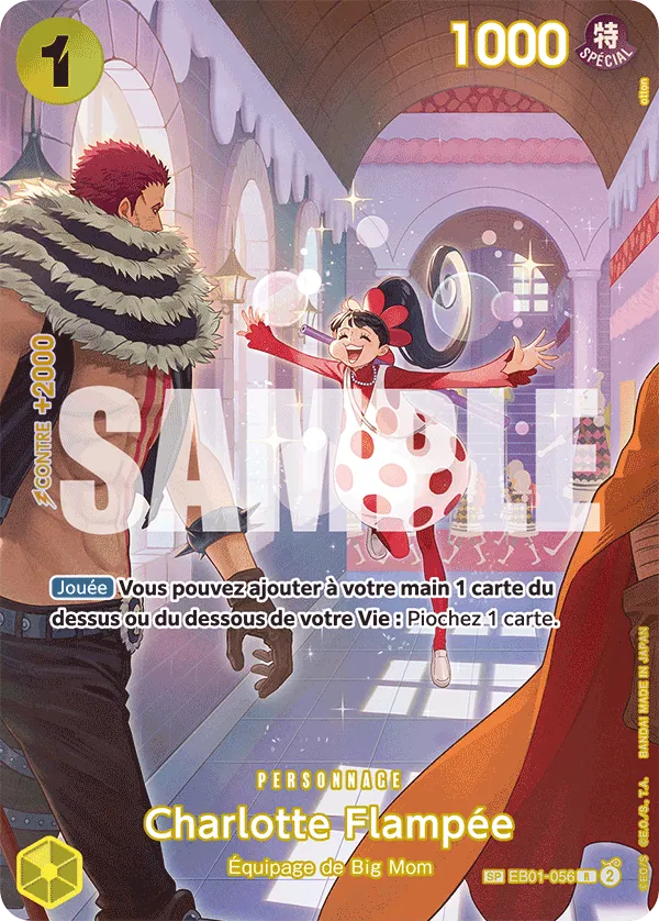 Carte One Piece Charlotte Flampée - FR EB01-056 SPE-R Sang Royal Neuf FR LorenZone