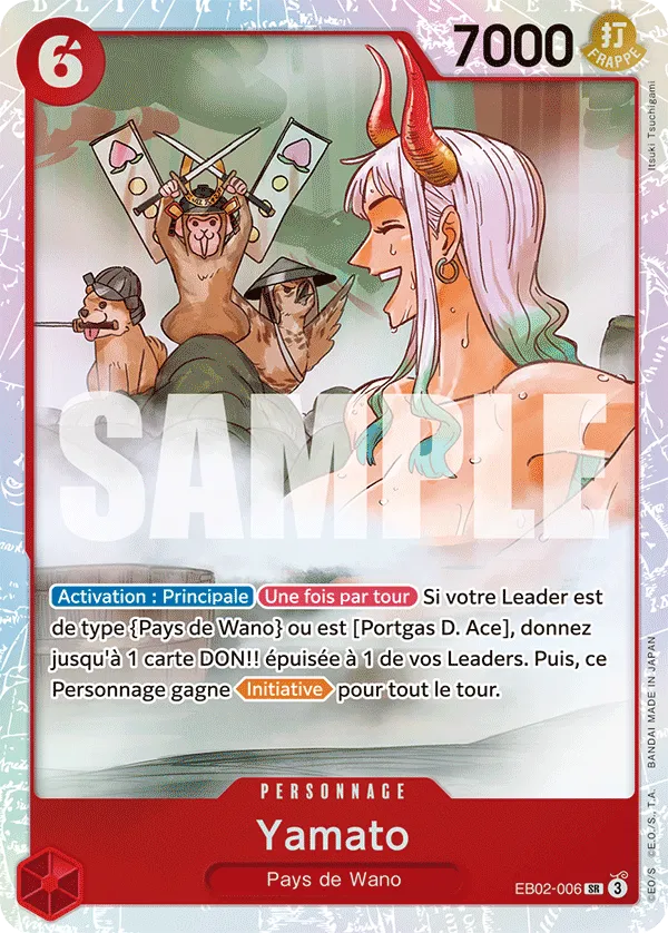 Carte One Piece Yamato V1 - FR EB02-006 SR-P Anime 25th Collection Neuf FR LorenZone