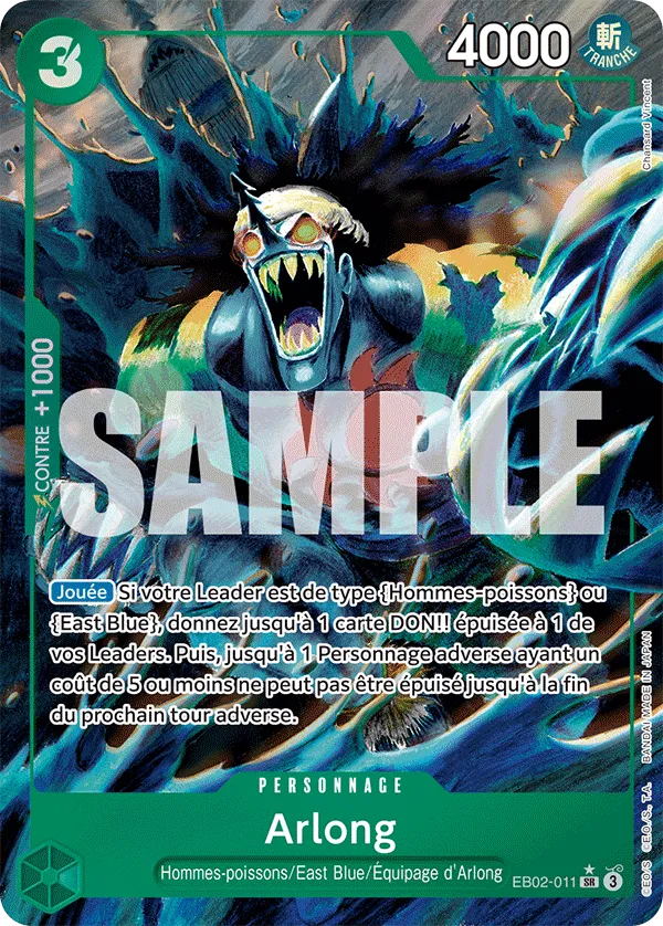Carte One Piece Arlong V1 - FR EB02-011 SR Anime 25th Collection Neuf FR LorenZone