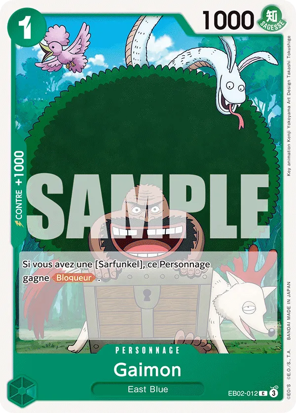 Carte One Piece Gaimon - FR EB02-012 C Anime 25th Collection Neuf FR LorenZone