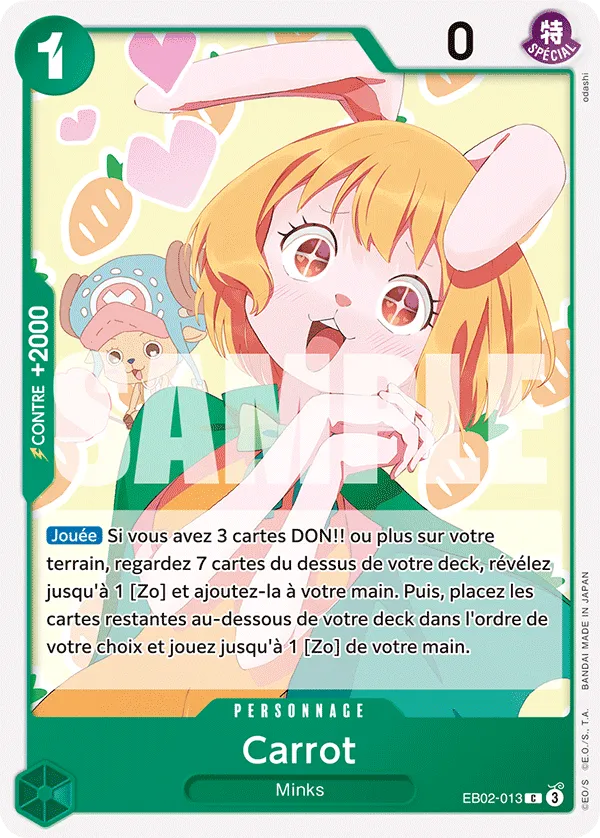 Carte One Piece Carrot - FR EB02-013 C Anime 25th Collection Neuf FR LorenZone