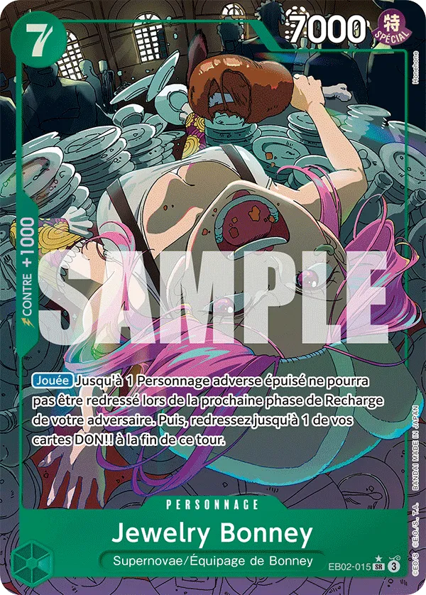 Carte One Piece Jewerly Bonney V2 - FR EB02-015 SR Anime 25th Collection Neuf FR LorenZone