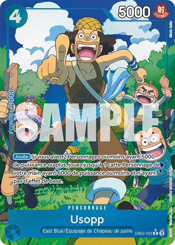 Carte One Piece Usopp V2 - FR EB02-022 R Anime 25th Collection Neuf FR LorenZone