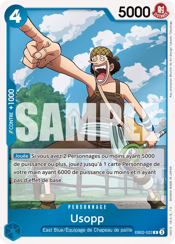 Carte One Piece Usopp V1 - FR EB02-022 R-P Anime 25th Collection Neuf FR LorenZone