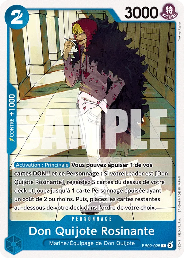 Carte One Piece Don Quijote Rosinante - FR EB02-025 R Anime 25th Collection Neuf FR LorenZone