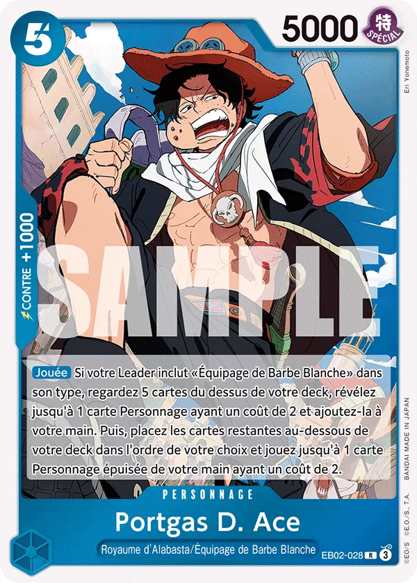 Carte One Piece Portgas D. Ace - FR EB02-028 R Anime 25th Collection Neuf FR LorenZone