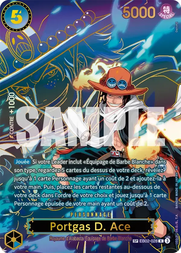 Carte One Piece Portgas D. Ace - FR EB02-028 SPE Successeurs Neuf FR LorenZone