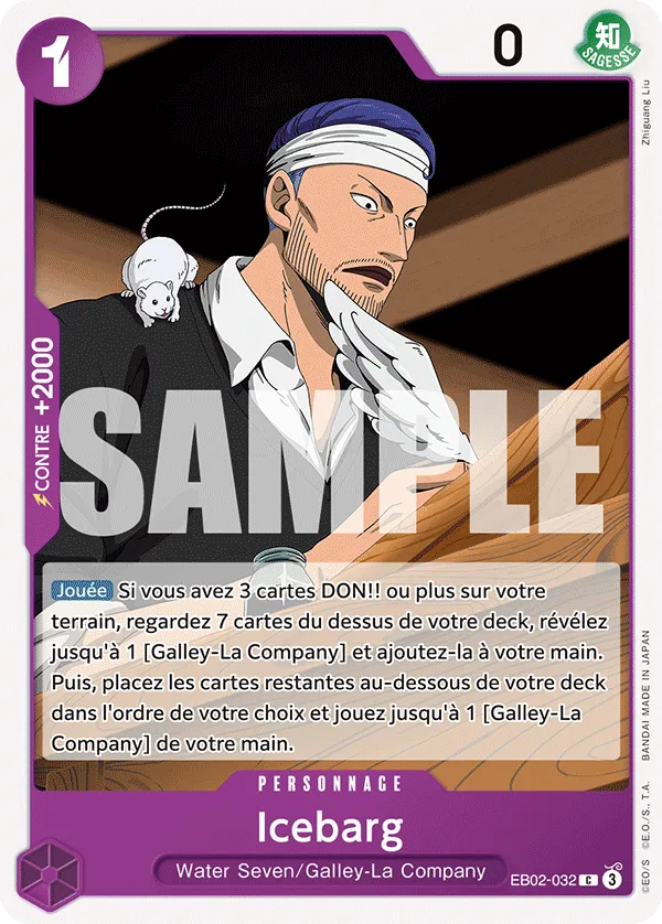 Carte One Piece Iceburg - FR EB02-032 C Anime 25th Collection Neuf FR LorenZone