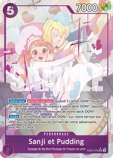 Carte One Piece Sanji et Pudding EB02-035 V2 - Anime 25th Collection