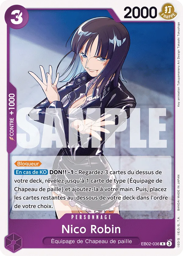 Carte One Piece Nico Robin V1 - FR EB02-036 R-P Anime 25th Collection Neuf FR LorenZone