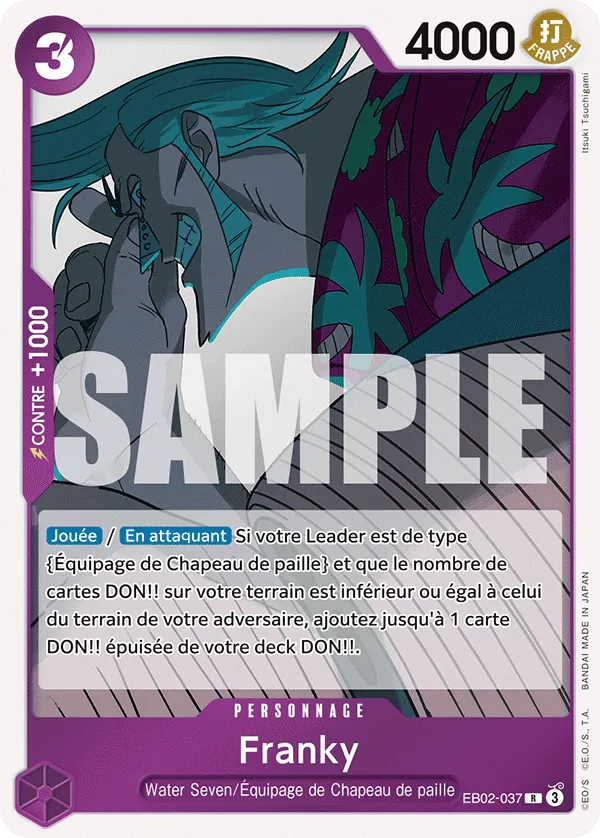 Carte One Piece Franky - FR EB02-037 R Anime 25th Collection Neuf FR LorenZone