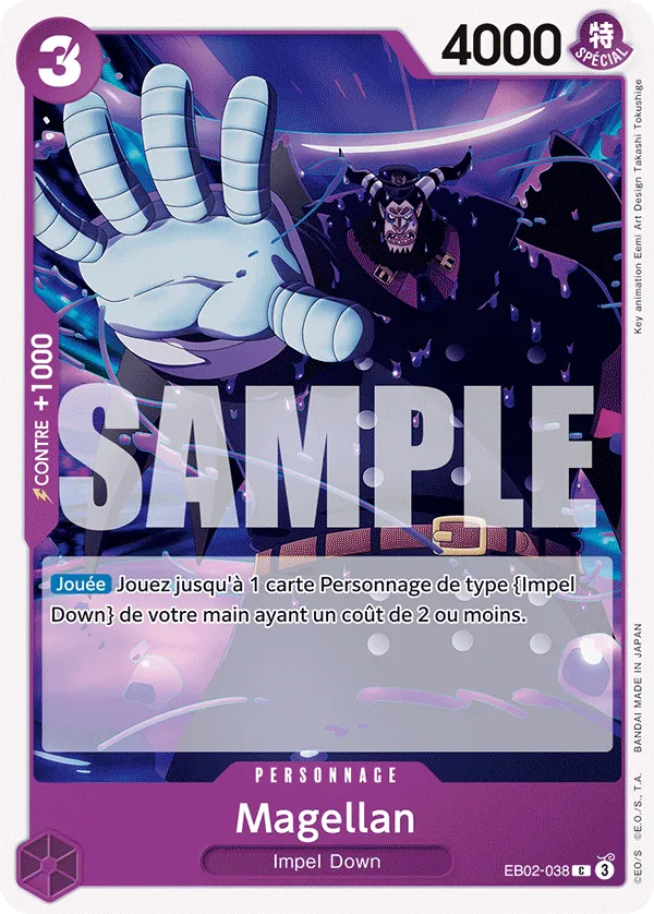 Carte One Piece Magellan - FR EB02-038 C Anime 25th Collection Neuf FR LorenZone