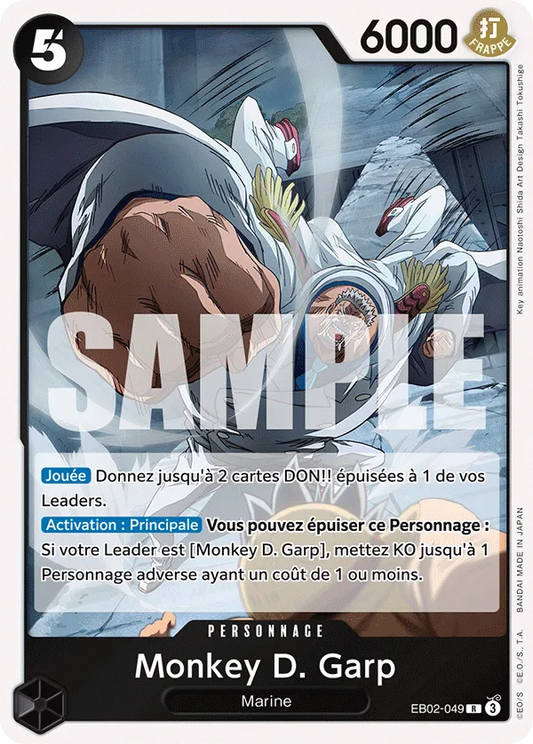 Carte One Piece Monkey D. Garp - FR EB02-049 R Anime 25th Collection Neuf FR LorenZone