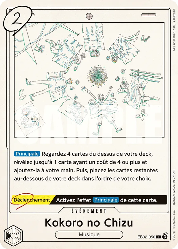 Carte One Piece Kokoro no Chizu - FR EB02-050 R Anime 25th Collection Neuf FR LorenZone