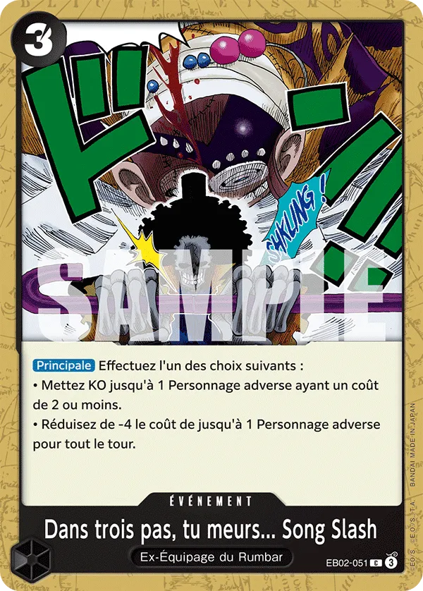 Carte One Piece Dans trois pas, tu meurs... Song Slash - FR EB02-051 C Anime 25th Collection Neuf FR LorenZone