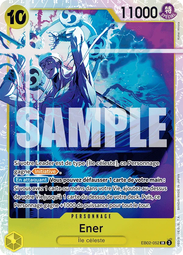 Carte One Piece Ener V1 - FR EB02-052 SR-P Anime 25th Collection Neuf FR LorenZone