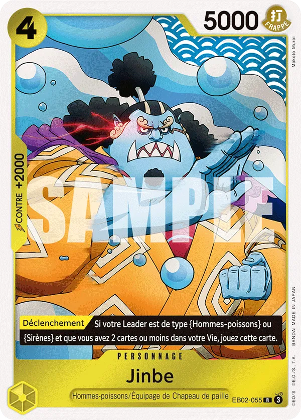 Carte One Piece Jinbe - FR EB02-055 R Anime 25th Collection Neuf FR LorenZone