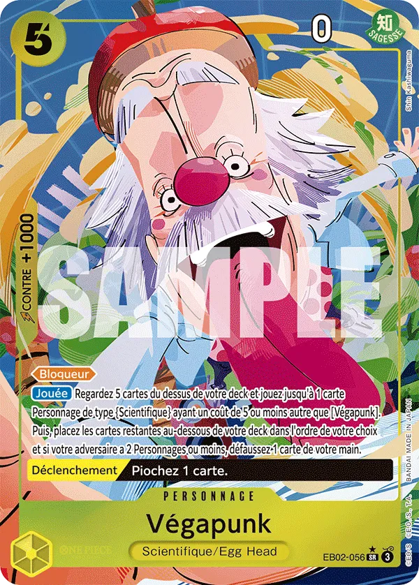 Carte One Piece Vegapunk V1 - FR EB02-056 SR Anime 25th Collection Neuf FR LorenZone