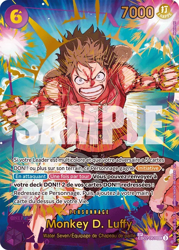 Carte One Piece Monkey D. Luffy - PRB02 - FR EB02-061 Spéciale The Best Vol.2 Neuf FR LorenZone