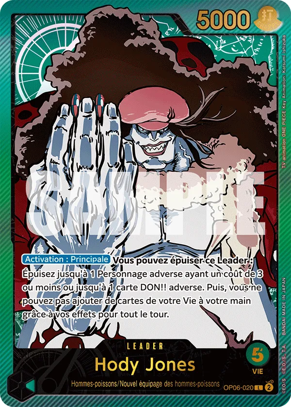Carte One Piece Hody Jones V2 - FR EB02 - (OP06-020) SP-L-P Anime 25th Collection Neuf FR LorenZone