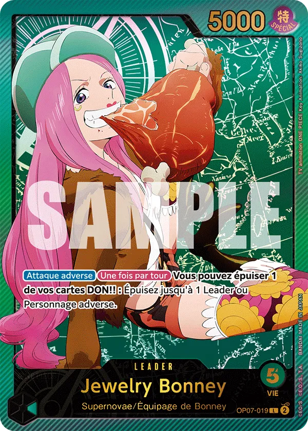 Carte One Piece Jewerly Bonney V2 - FR EB02 - (OP07-019) SP-L-P Anime 25th Collection Neuf FR LorenZone