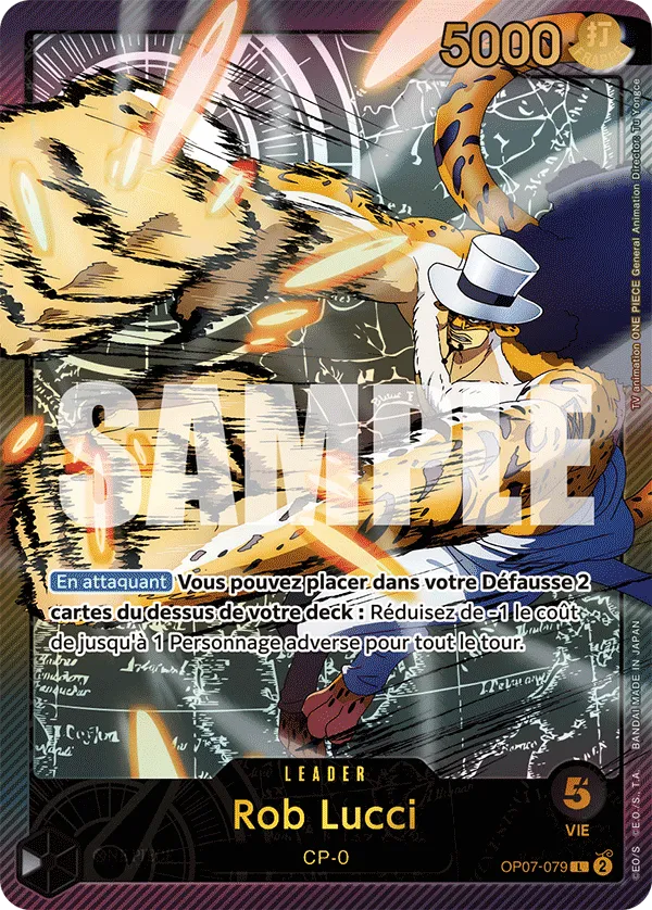 Carte One Piece Rob Lucci V2 - FR EB02 - (OP07-079) SP-L-P Anime 25th Collection Neuf FR LorenZone