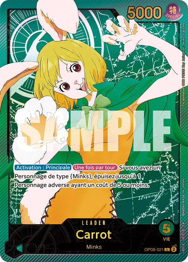 Carte One Piece Carrot V2 - FR EB02 - (OP08-021) SP-L-P Anime 25th Collection Neuf FR LorenZone