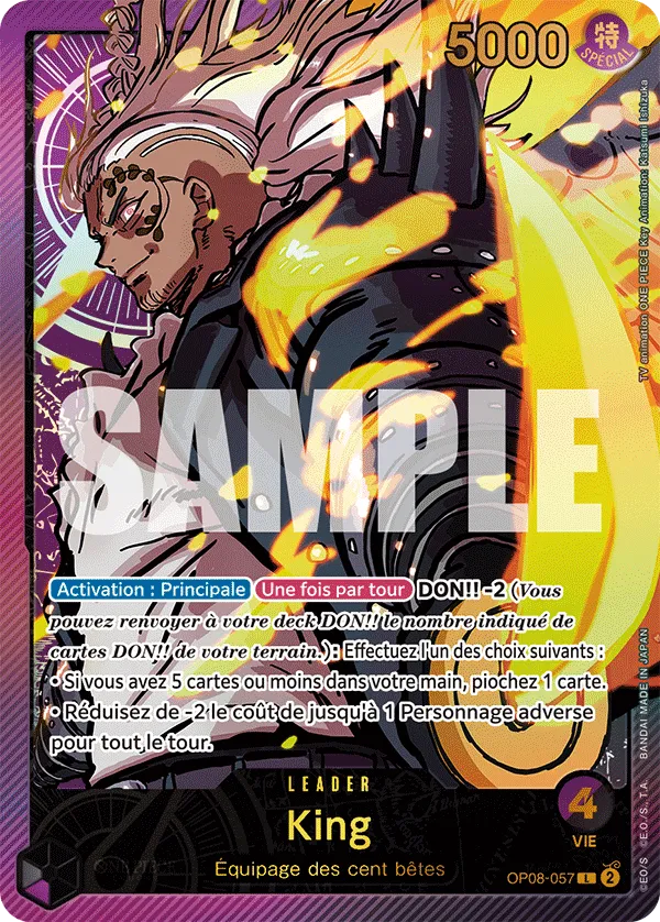 Carte One Piece King V2 - FR EB02 - (OP08-057) SP-L-P Anime 25th Collection Neuf FR LorenZone