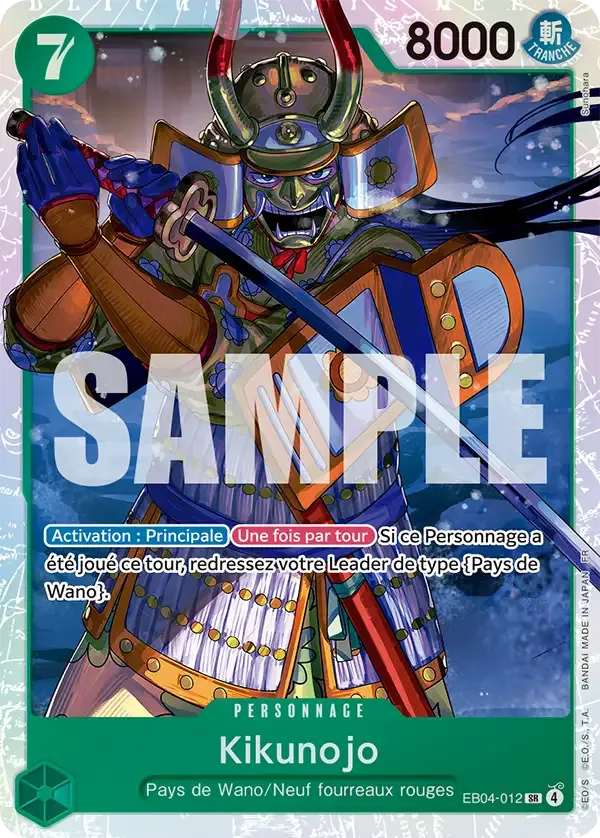 Carte One Piece Kikunojo V1 - FR EB04-012 SR Les Sept de la mer d’Azur Neuf FR LorenZone