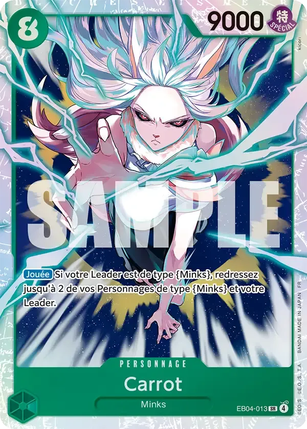 Carte One Piece Carrot V1 - FR EB04-013 SR Les Sept de la mer d’Azur Neuf FR LorenZone