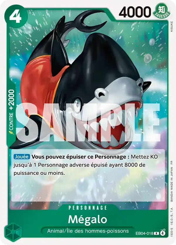 Carte One Piece Mégalo V1 - FR EB04-018 R Les Sept de la mer d’Azur Neuf FR LorenZone