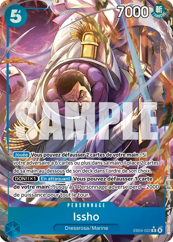 Carte One Piece Issho V2 - FR EB04-022 R-P Les Sept de la mer d’Azur Neuf FR LorenZone