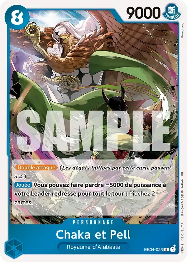 Carte One Piece Chaka et Pell - FR EB04-023 R Les Sept de la mer d’Azur Neuf FR LorenZone