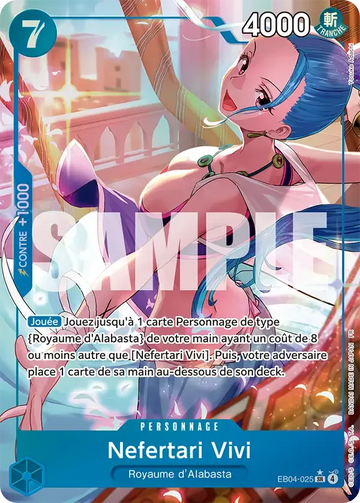 Carte One Piece Nefertari Vivi EB04-025 V2 - Les Sept de la Mer d'Azur