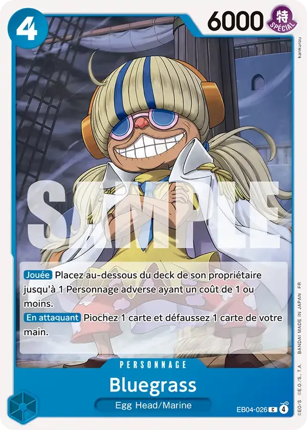 Carte One Piece Bluegrass - FR EB04-026 CO Les Sept de la mer d’Azur Neuf FR LorenZone