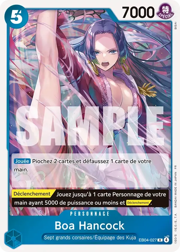 Carte One Piece Boa Hancock - FR EB04-027 R Les Sept de la mer d’Azur Neuf FR LorenZone