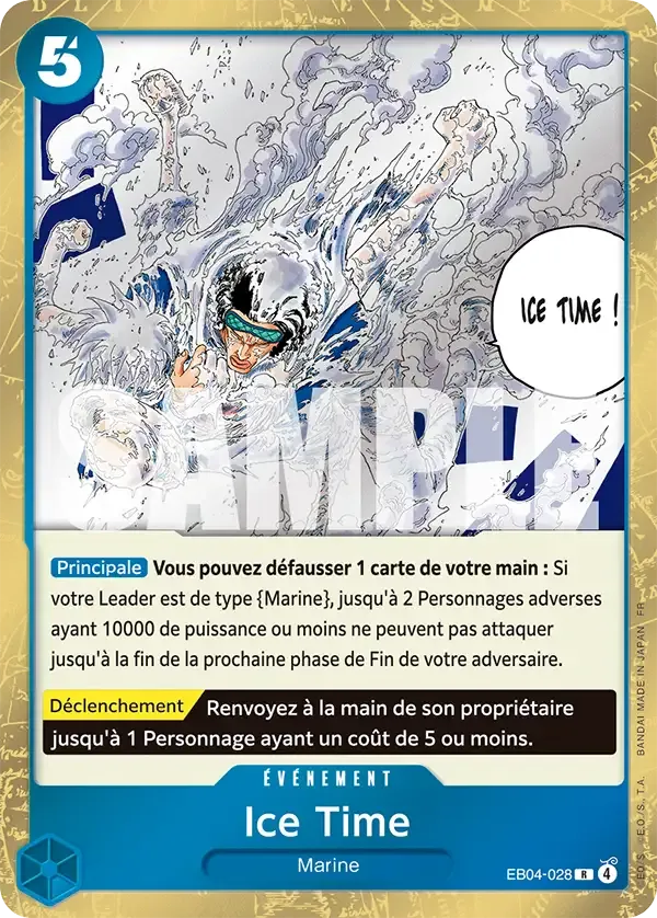 Carte One Piece Ice Time - FR EB04-028 R Les Sept de la mer d’Azur Neuf FR LorenZone