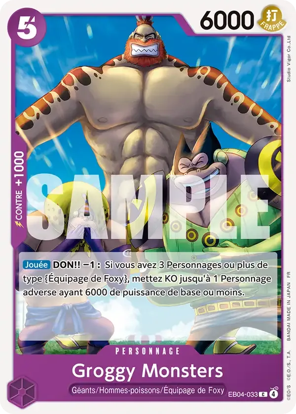 Carte One Piece Groggy Monsters - FR EB04-033 CO Les Sept de la mer d’Azur Neuf FR LorenZone