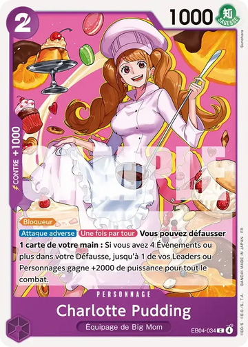 Carte One Piece Charlotte Pudding EB04-034 - Les Sept de la Mer d'Azur