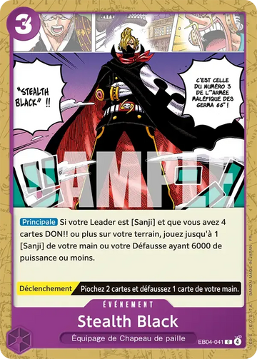 Carte One Piece Stealth Black EB04-041 - Les Sept de la Mer d'Azur