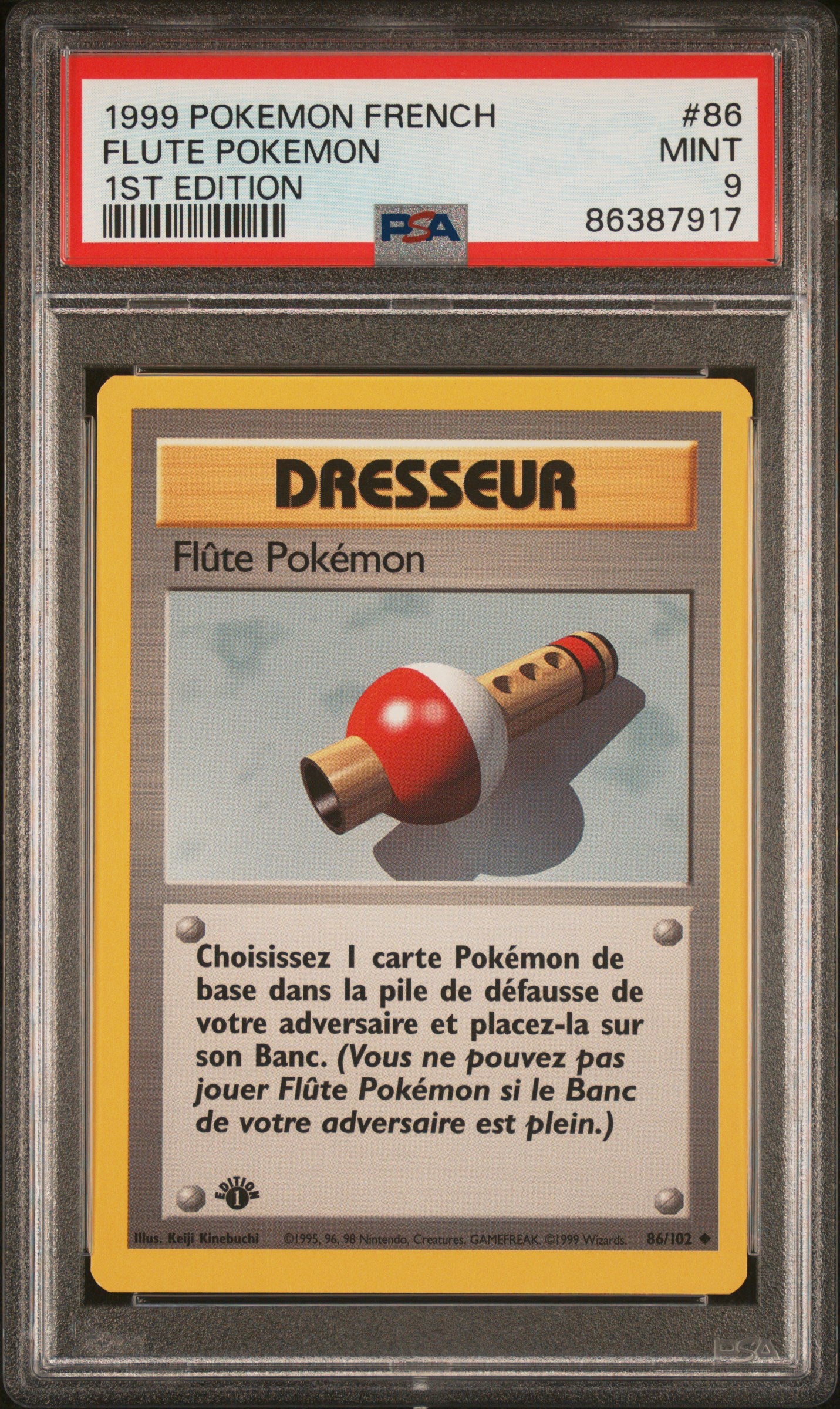 Flûte Pokémon 86/102 - PSA 9