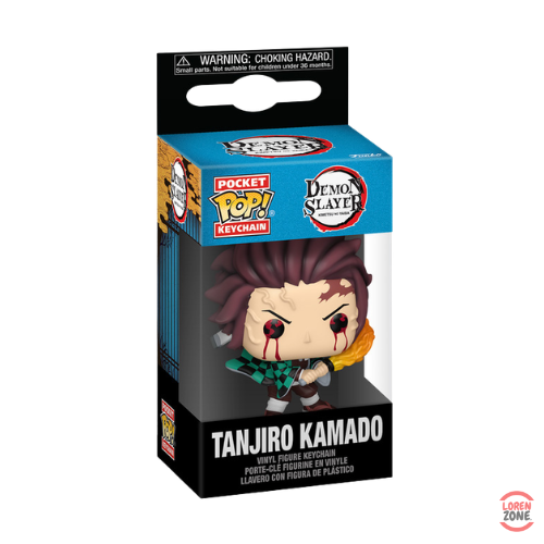 Packaging Funko Pocket Pop Keychain Demon Slayer Kimetsu no Yaiba Tanjiro Kamado porte-cles