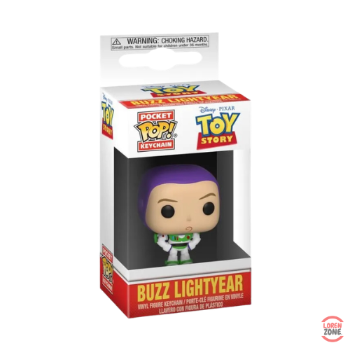 Packaging Funko Pocket Pop Keychain Disney Pixar Toy Story Buzz Lightyear porte-cles vitrine