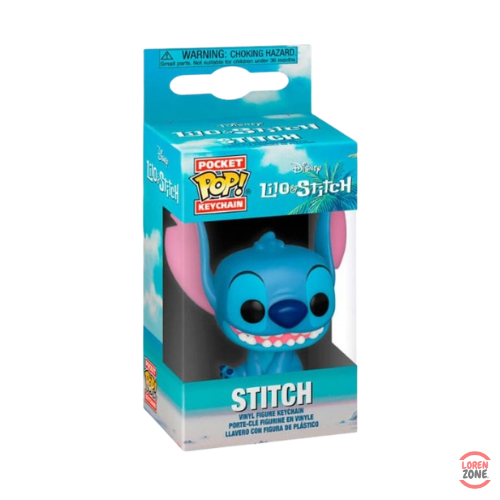 Packaging Funko Pocket Pop Keychain Disney Lilo Stitch version classique assis porte-cles
